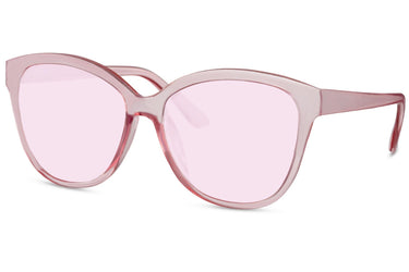 Heart-shaped sunglasses with pink lenses